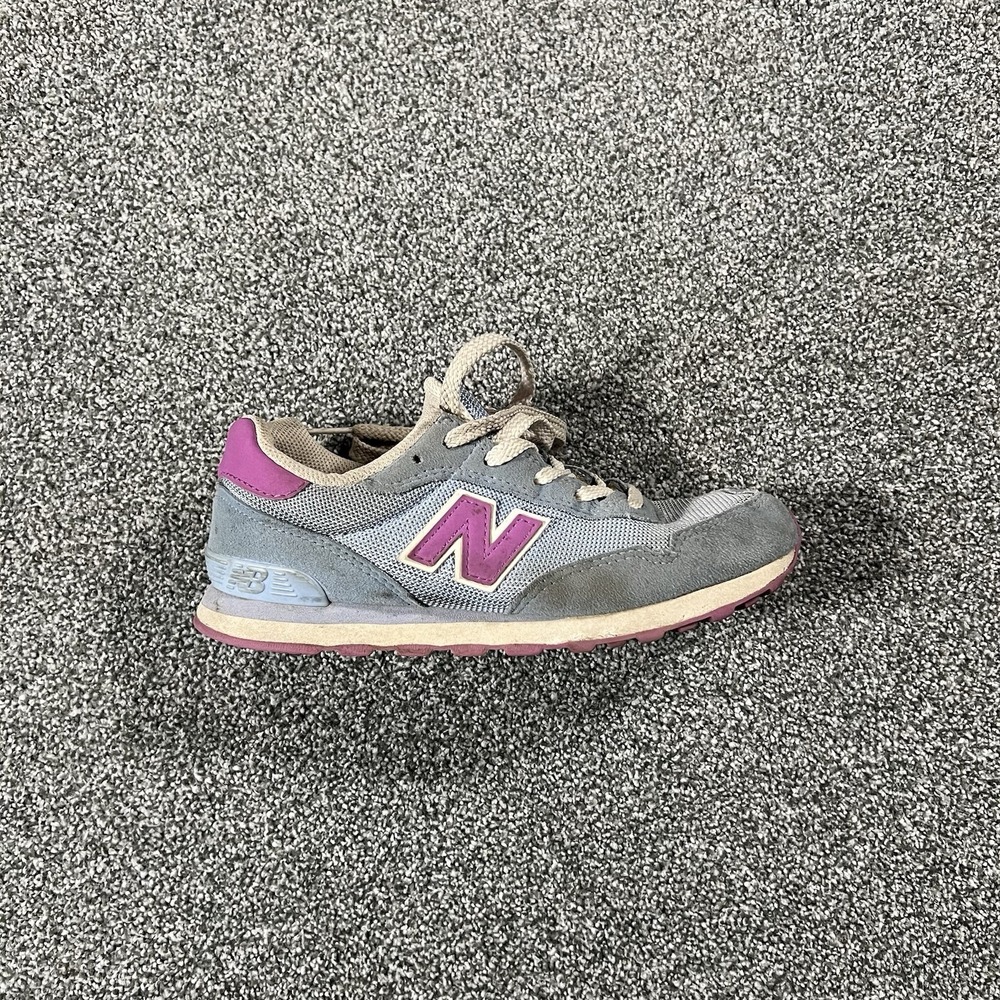 New Balance 515 Kids Shoes Gray Purple Suede Mesh Sneakers PC515KH US 2 EU 33.5